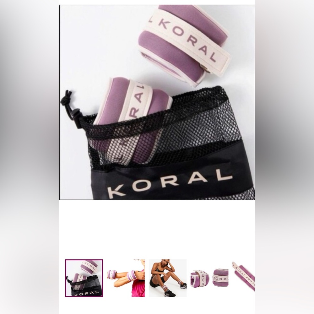 Koral Purple 1lb Weights with Mesh Bag